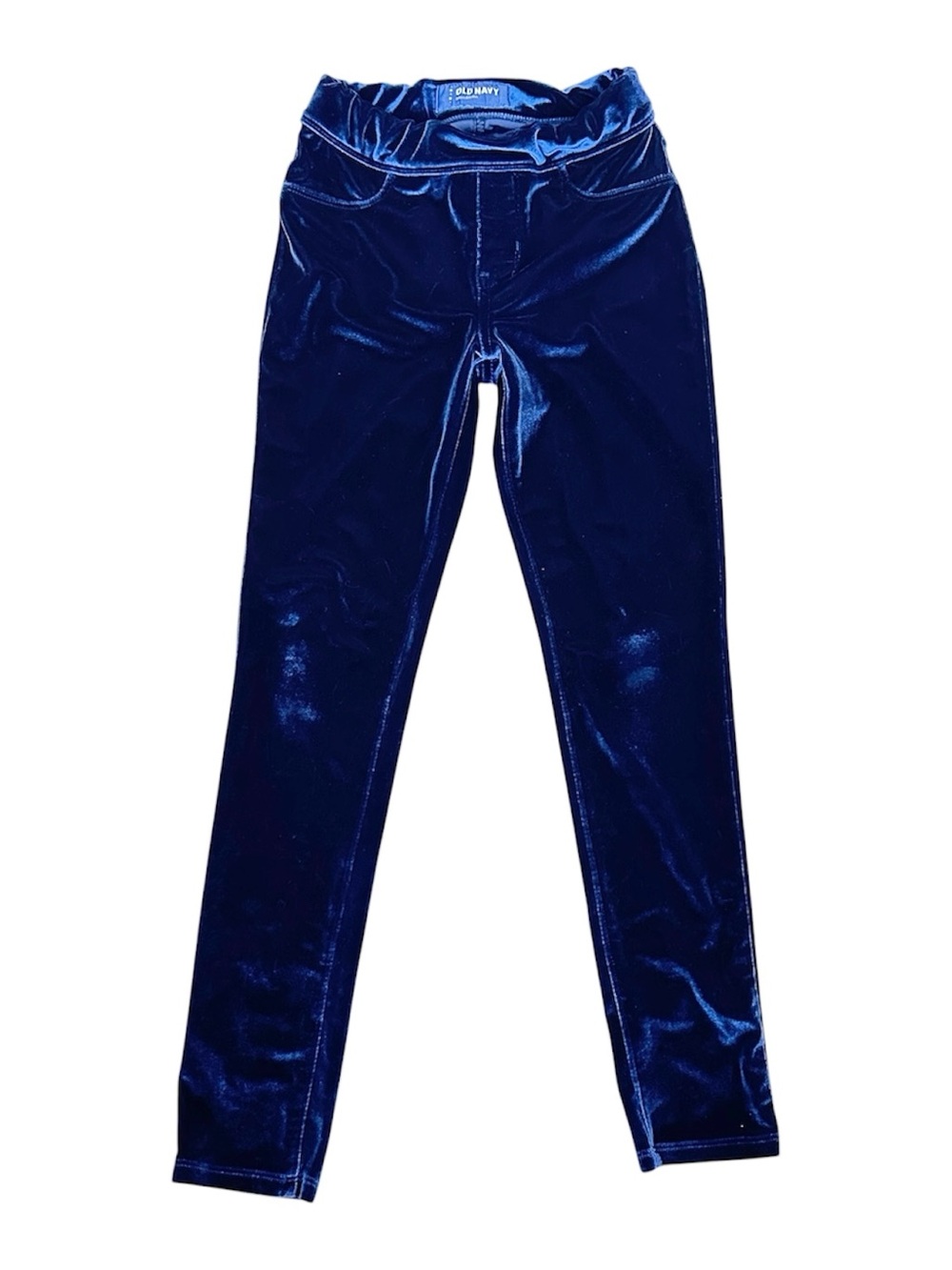 Old Navy Girls Midnight Blue Velvet Ballerina Leggings